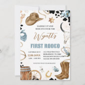 Invitation PREMIER RODÉO Western Cowboy 1er Anniversaire Invi (Devant)
