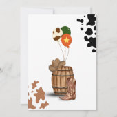 Invitation Premier Rodéo Western Cowboy Deuxième anniversaire (Dos)