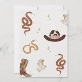 Invitation Premier Rodéo Western Cowboy Premier anniversaire (Dos)