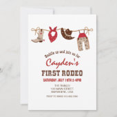 Invitation Premier Rodéo Western Cowboy Premier anniversaire (Devant)