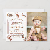 Invitation Premier Rodéo Western Cowboy Premier anniversaire (Devant)