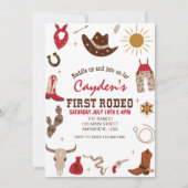 Invitation Premier Rodéo Western Cowboy Premier anniversaire (Devant)