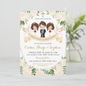 Invitation Premier Saint Communion frère et soeur espagnols (Debout devant)