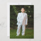 Invitation Premier Saint Communion Garçon Hot Air Balloon Ele (Dos)