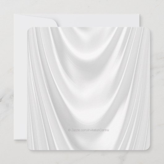 Invitation Premier satin de blanc de communion de croix rose (Dos)