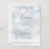 Invitation Premier Snowflakes Baptême Christening (Devant)