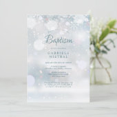 Invitation Premier Snowflakes Baptême Christening (Debout devant)
