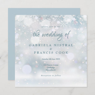 Invitation Premier Snowflakes Mariage d'hiver