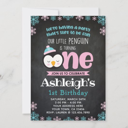 Invitation Premier tableau d'invitation d'anniversaire de (Devant)