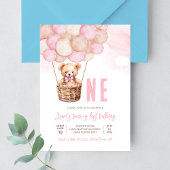 Invitation Premier Teddy Bear Boho 1er Anniversaire