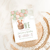 Invitation Premier Teddy Bear Boho 1er Anniversaire