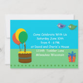 Invitation Premier terrain de jeu de jardin d'anniversaire de (Dos)