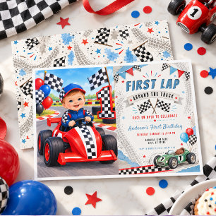 Invitation Premier Tour Autour De La Piste Voiture De Course