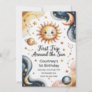 Invitation Premier Tour Autour du Soleil 1er Anniversaire