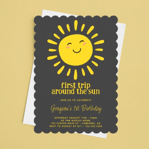 Invitation Premier Tour Autour du Soleil 1er Anniversaire