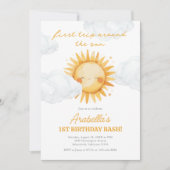 Invitation Premier Tour Autour Du Soleil 1er Anniversaire (Devant)