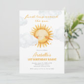 Invitation Premier Tour Autour Du Soleil 1er Anniversaire (Debout devant)