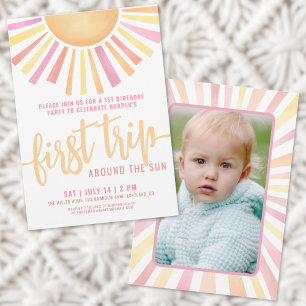 Invitation Premier Tour Autour Du Soleil Photo Anniversaire 1