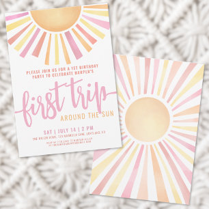Invitation Premier Tour Autour Du Soleil Rose 1er Anniversair
