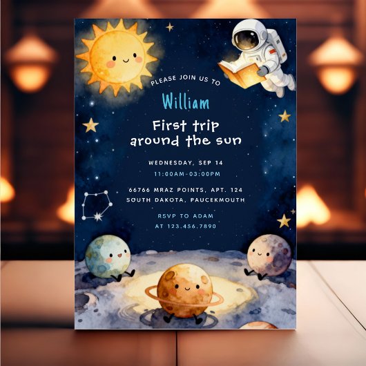 Invitation Premier Tour de Soleil Véritable Espace 1er Annive