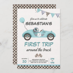 Invitation Premier Voyage Autour De La Piste Voiture 1Er Anni