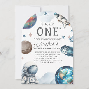 Invitation Premier voyage autour de l'Anniversaire des astron