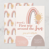 Invitation Premier voyage autour de l'Anniversaire du Boho du (Devant / Derrière)