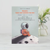 Invitation Premier voyage autour de l'astronaute solaire Anni (Debout devant)