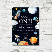 Invitation Premier Voyage Autour De L'Espace Soleil Anniversa