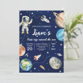 Invitation Premier voyage autour de l'espace Soleil Premier a (Debout devant)