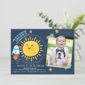 Invitation Premier voyage autour de l'invitation du soleil (Debout devant)