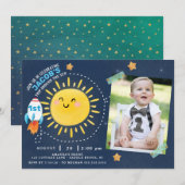 Invitation Premier voyage autour de l'invitation du soleil (Devant / Derrière)