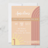 Invitation Premier Voyage Autour de l'Invitation Soleil (Devant)