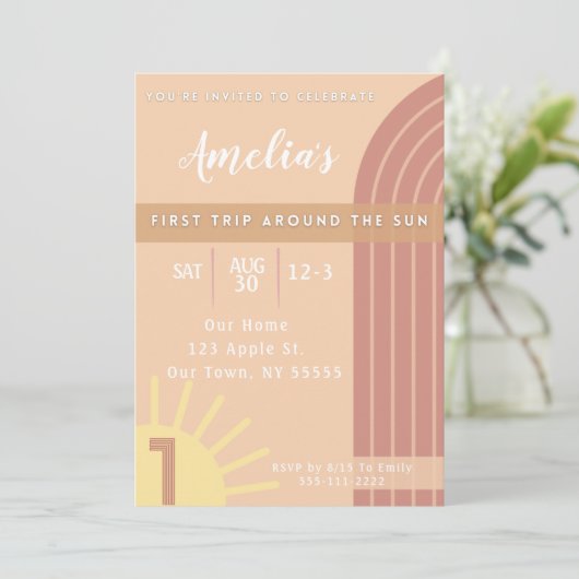 Invitation Premier Voyage Autour de l'Invitation Soleil (Debout devant)