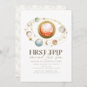 Invitation Premier Voyage Autour Des Planètes Solaires 1Er An (Devant / Derrière)