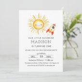 Invitation Premier voyage autour du soleil (Debout devant)