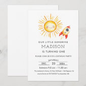 Invitation Premier voyage autour du soleil (Devant / Derrière)