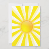 Invitation Premier Voyage Autour Du Soleil 1Er Anniversaire (Dos)