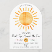 Invitation Premier Voyage Autour Du Soleil 1Er Anniversaire (Devant)