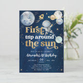 Invitation Premier voyage autour du Soleil 1er anniversaire d (Debout devant)