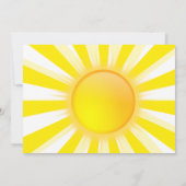 Invitation Premier voyage autour du soleil 1er anniversaire P (Dos)