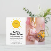 Invitation Premier voyage autour du soleil 1er anniversaire P (Debout devant)