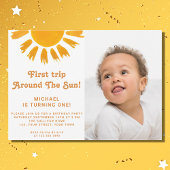 Invitation Premier voyage autour du soleil 1er anniversaire P
