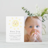 Invitation Premier voyage autour du soleil 1er anniversaire P (Debout devant)