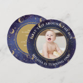 Invitation Premier Voyage Autour Du Soleil 1Er Anniversaire P (Devant / Derrière)