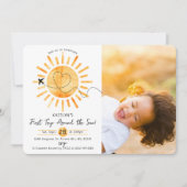 Invitation Premier voyage autour du soleil 1er anniversaire P (Devant)