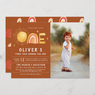 Invitation Premier Voyage Autour Du Soleil   1ère fête d'anni