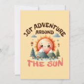 Invitation Premier voyage autour du soleil Anniversaire (Dos)