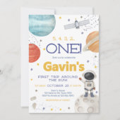 Invitation Premier voyage autour du soleil Anniversaire (Devant)