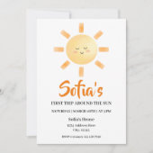 Invitation Premier voyage autour du soleil Anniversaire (Devant)